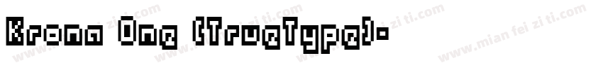 Krona One (TrueType)字体转换
